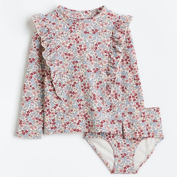 Patterned ruffle swim set - Picture 1 of 2